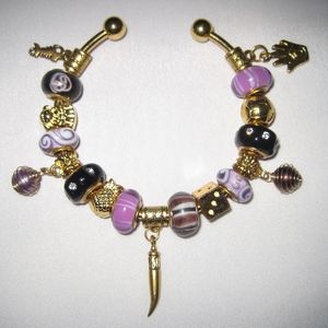 Handmade Gold Plated Charm Bracelet